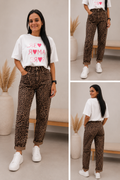 Broek leopard - bruin