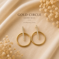 Gold circle oorbellen