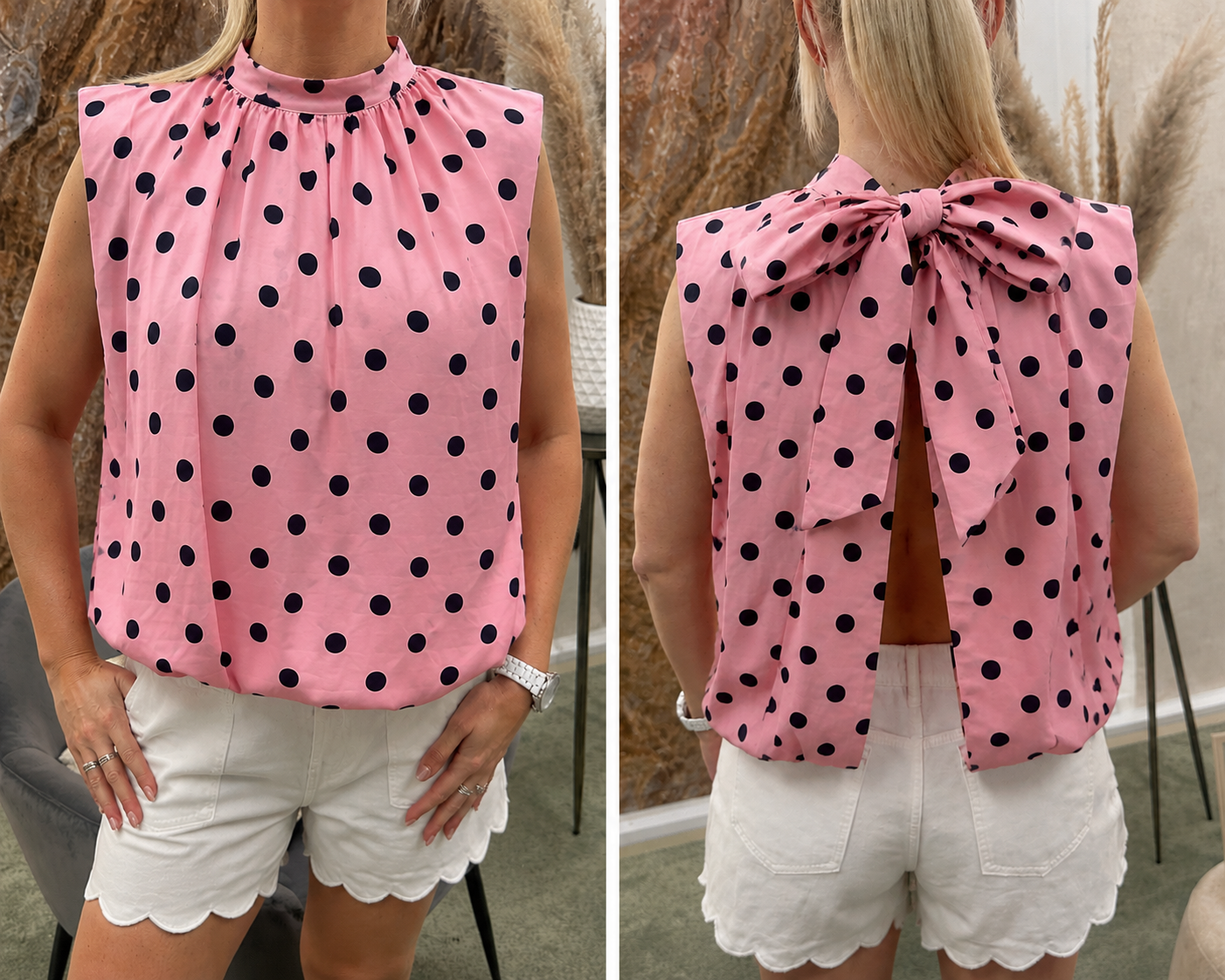 Top polkadots - roos