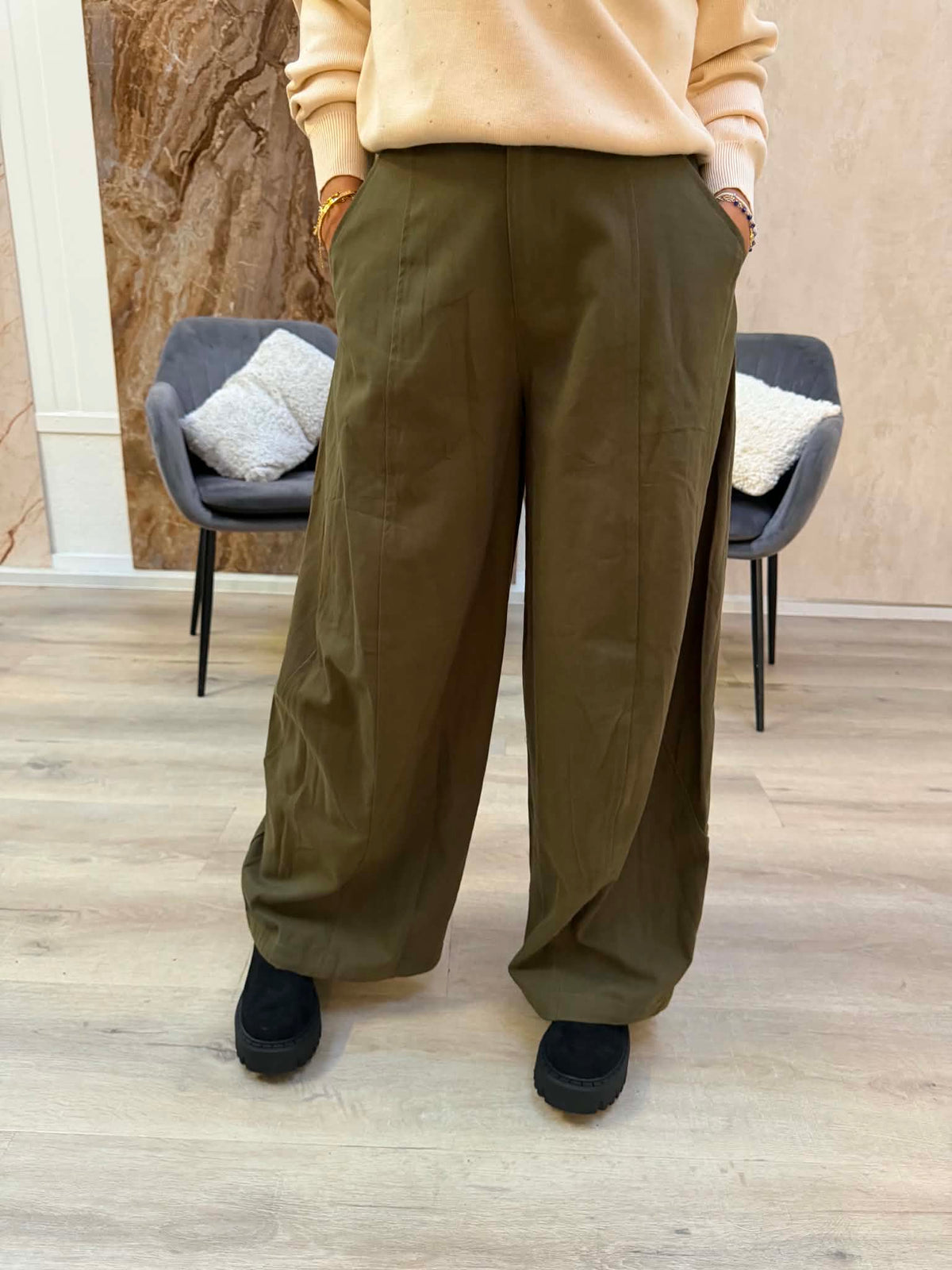 Broek Nika - kaki