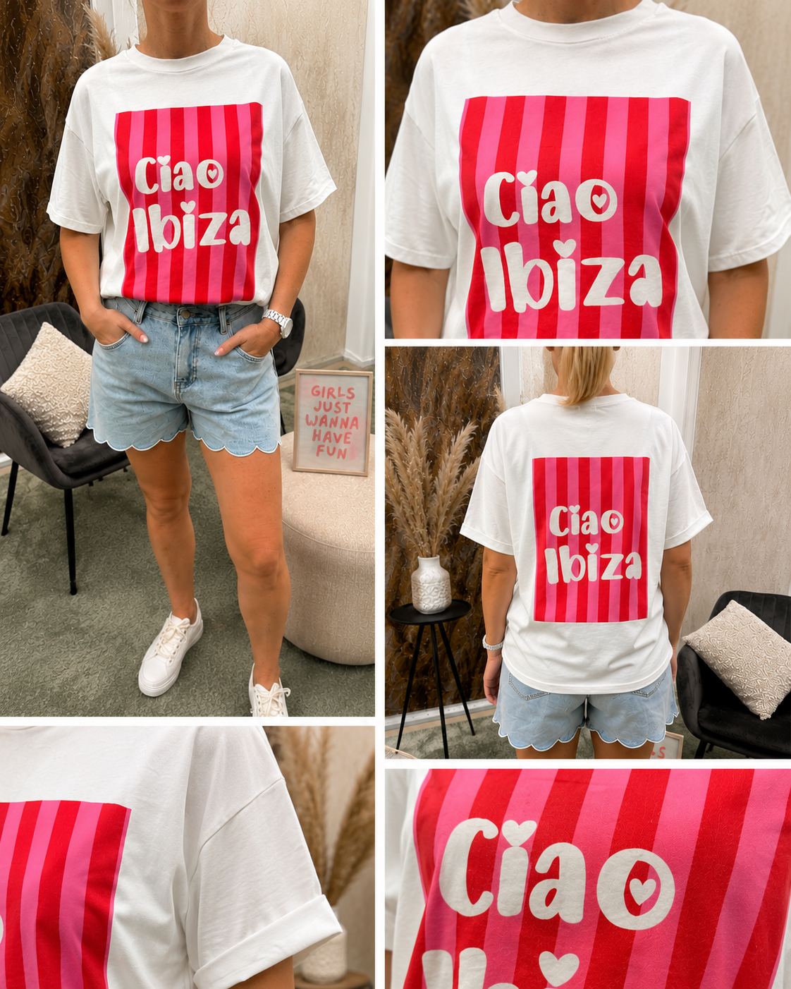 T-shirt Amy Ciao - wit