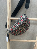 Handtas Leopard/hartjes