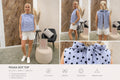 Top polkadots strik - blauw