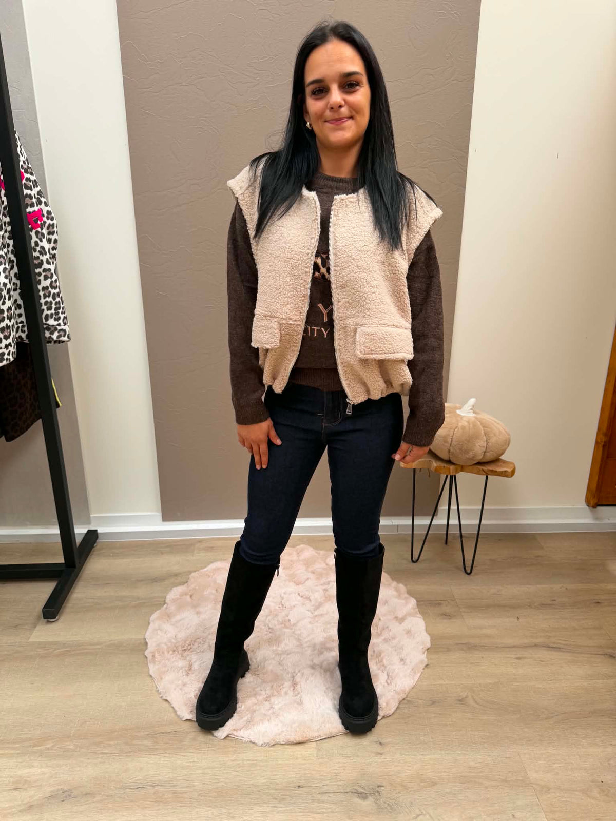 Yara gilet - teddy