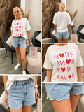 T-shirt Amy amor - wit