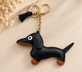 Keychain Dachshund - zwart/bruin